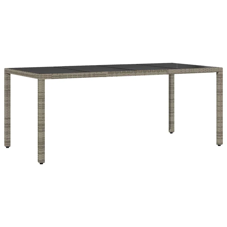 Ensemble de salle à manger pour jardin 9 pcs Gris polyrotin - 5