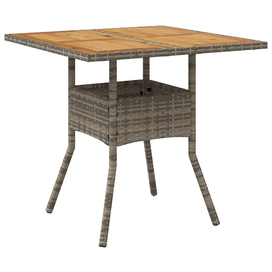Ensemble de salle à manger pour jardin 5 pcs Gris polyrotin - 5