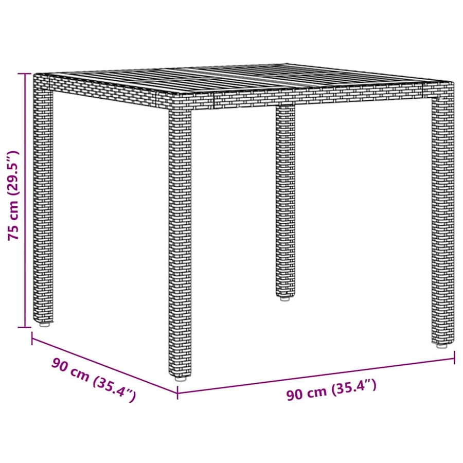 Ensemble de salle à manger pour jardin 5 pcs Gris polyrotin - 11