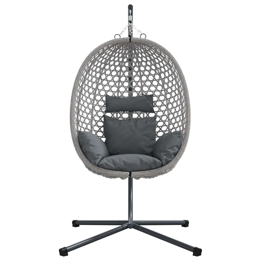 Chaise suspendue anthracite et gris 104 x 100 x 191 cm - 3
