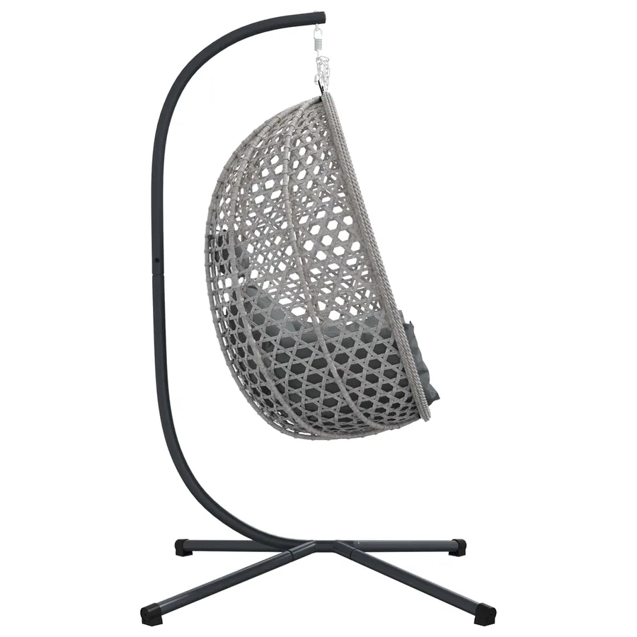 Chaise suspendue anthracite et gris 104 x 100 x 191 cm - 4