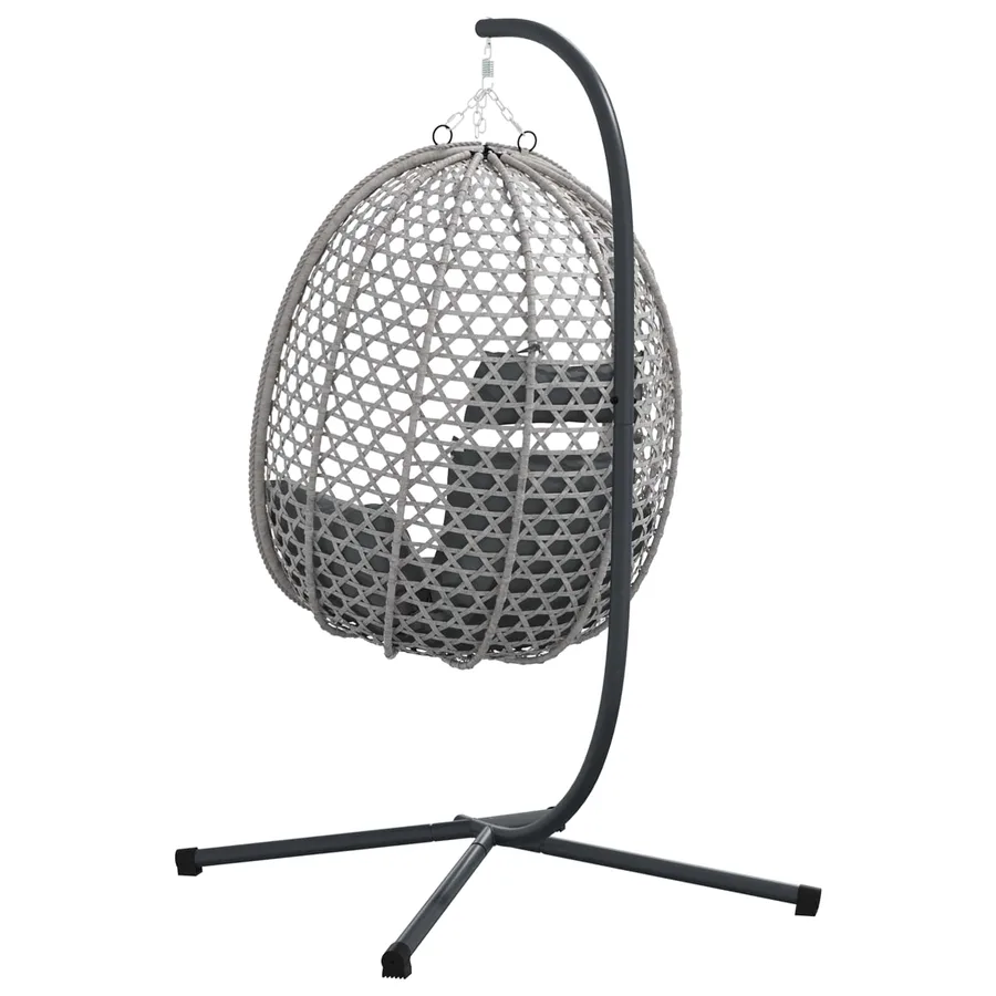 Chaise suspendue anthracite et gris 104 x 100 x 191 cm - 7