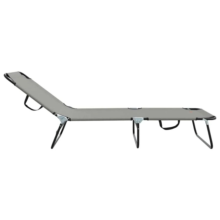 Chaise longue pliante Noir 188 x 57 x 86,5 cm Polyester - 28