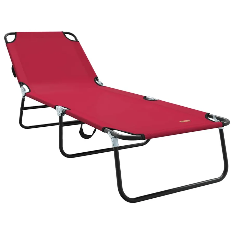 Chaise longue pliante Noir 188 x 57 x 86,5 cm Polyester - 36