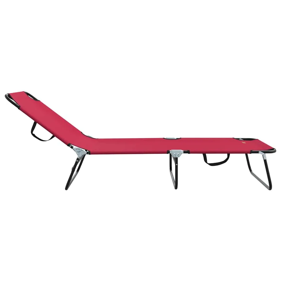 Chaise longue pliante Noir 188 x 57 x 86,5 cm Polyester - 39