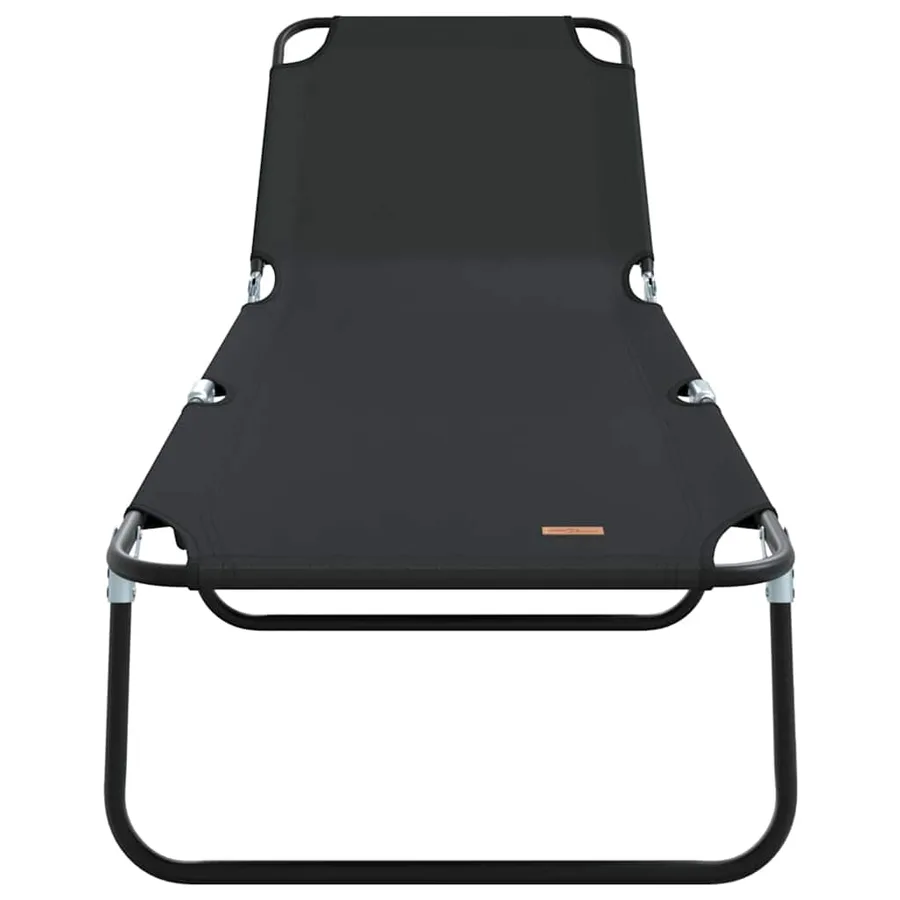 Chaise longue pliante Noir 188 x 57 x 86,5 cm Polyester - 50