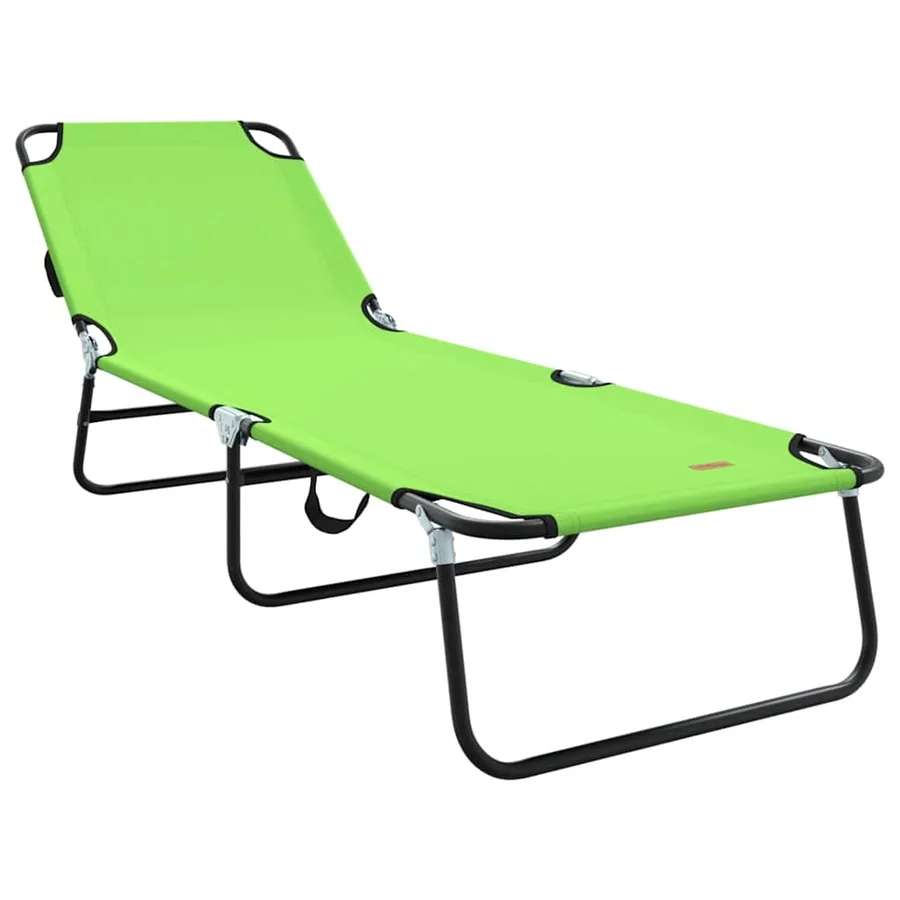 Chaise longue pliante Noir 188 x 57 x 86,5 cm Polyester - 71