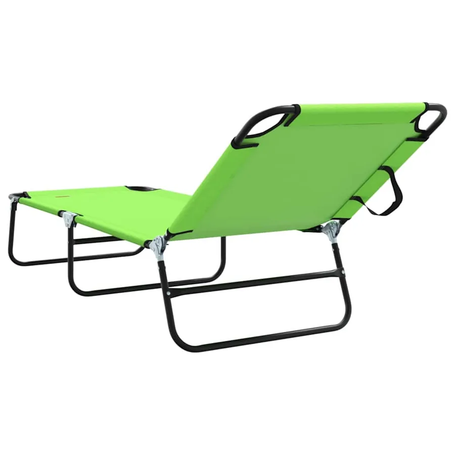 Chaise longue pliante Noir 188 x 57 x 86,5 cm Polyester - 75
