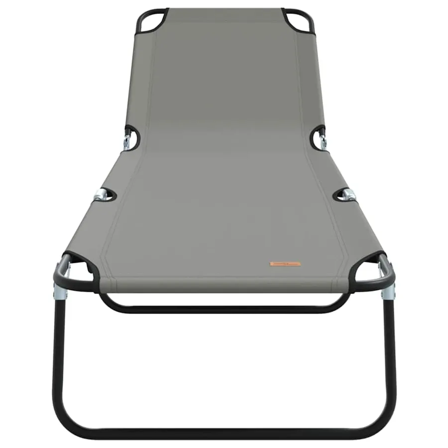 Chaise longue pliante Noir 188 x 57 x 86,5 cm Polyester - 84