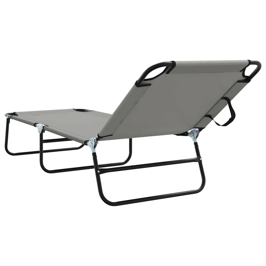 Chaise longue pliante Noir 188 x 57 x 86,5 cm Polyester - 86