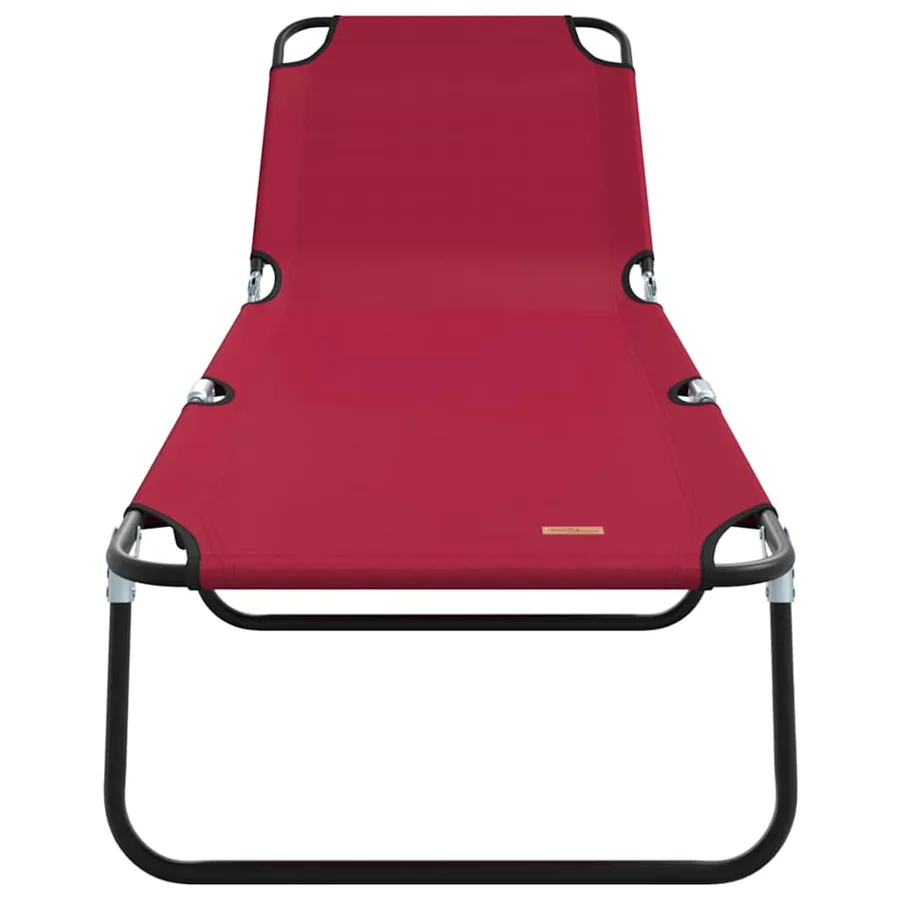 Chaise longue pliante Noir 188 x 57 x 86,5 cm Polyester - 96