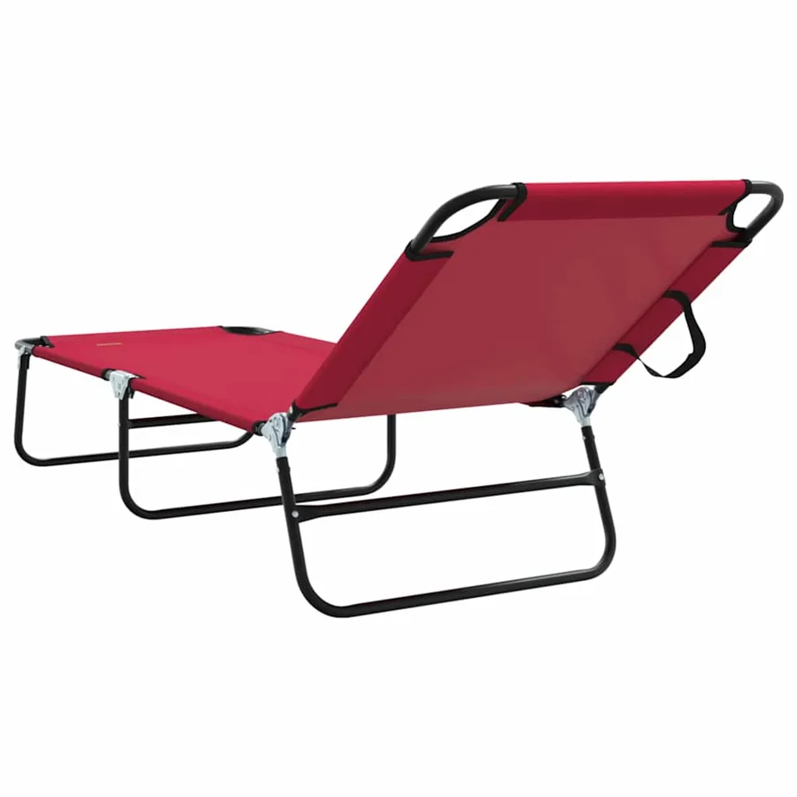Chaise longue pliante Noir 188 x 57 x 86,5 cm Polyester - 98