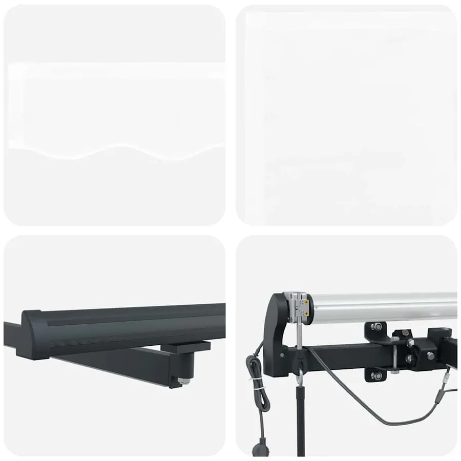 Auvent rétractable Blanc 400 × 300 cm Polyester - 10