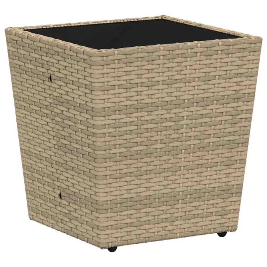 Ensemble bistro de jardin 3 pcs Beige polyrotin - 5