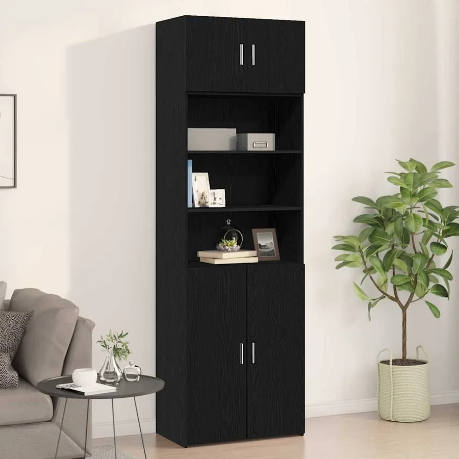 Meuble mural Chêne noir 70 x 42.5 x 40 cm Bois d'ingénierie