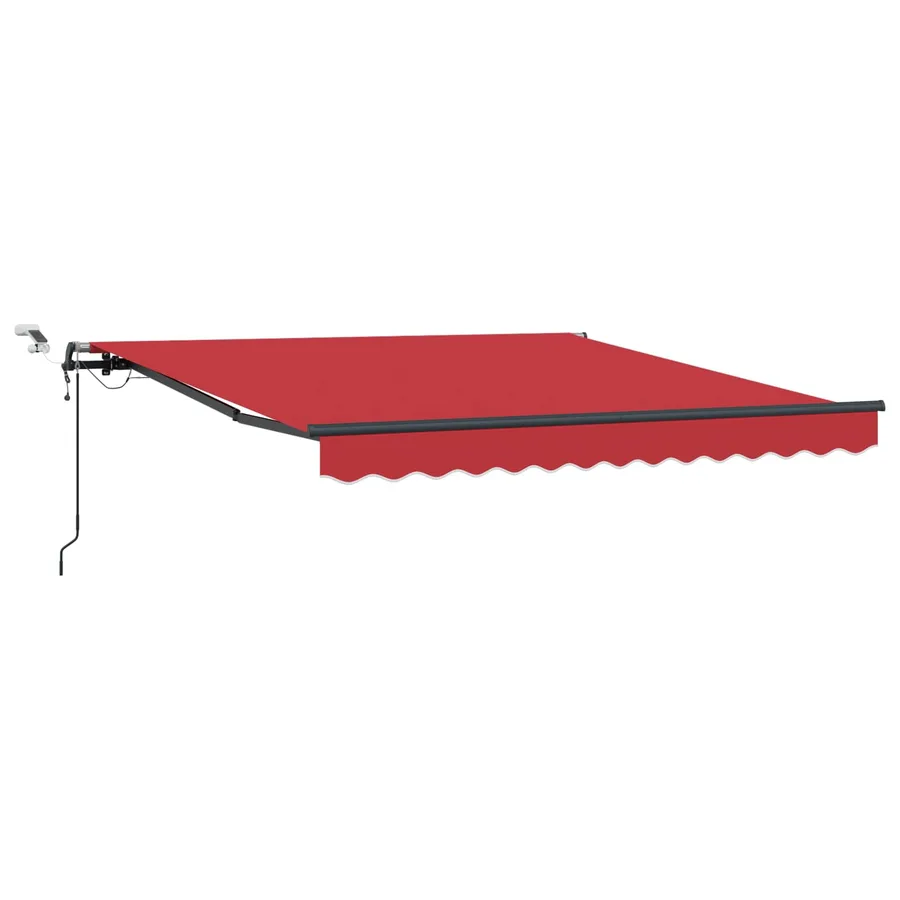 Auvent rétractable Rouge 300 x 250 cm Polyester - 2