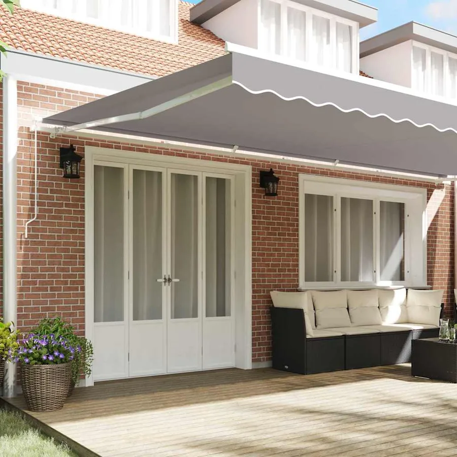 Auvent rétractable Gris clair 600 × 350 cm - 3