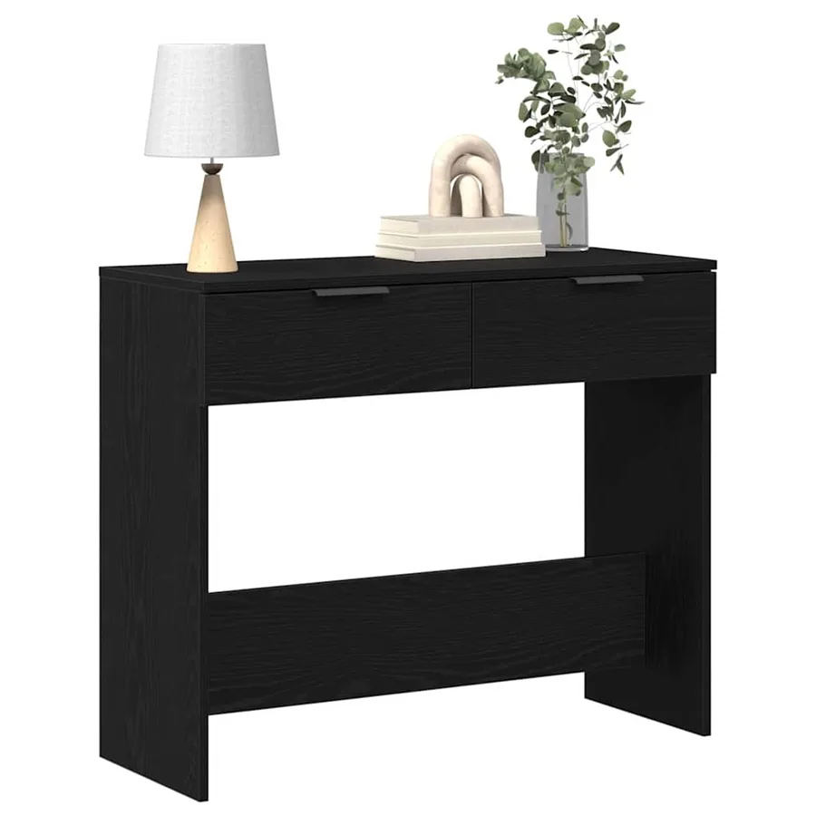 Table console Chêne noir 30 x 36 x 75 cm Bois d'ingénierie - 3