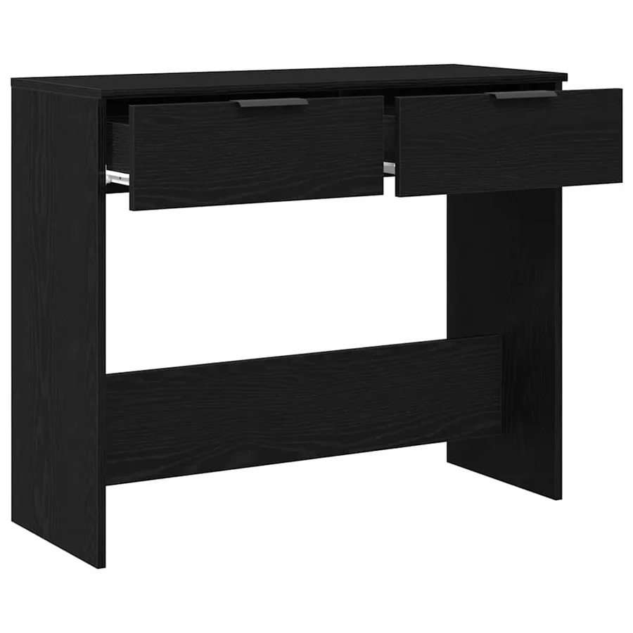 Table console Chêne noir 30 x 36 x 75 cm Bois d'ingénierie - 5
