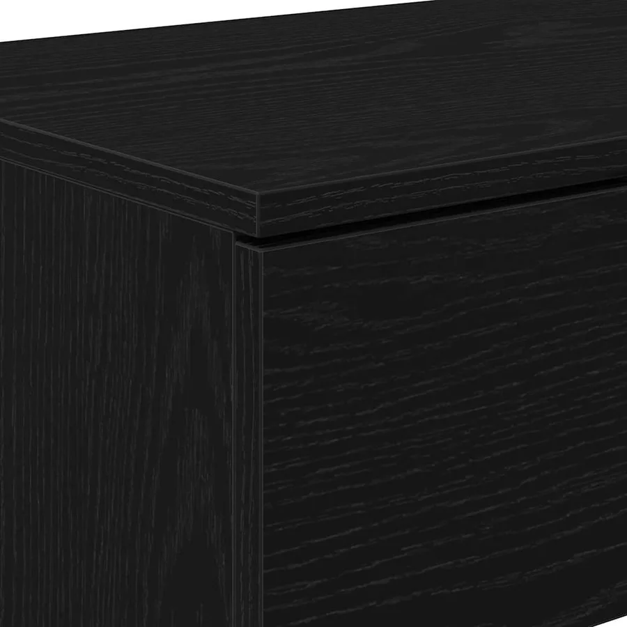 Table console Chêne noir 30 x 36 x 75 cm Bois d'ingénierie - 9
