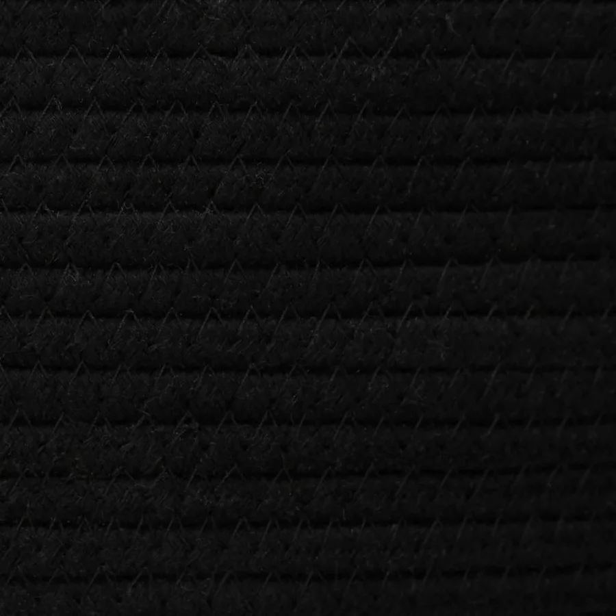 Panier de rangement noir et blanc Ø49x65 cm coton - 7