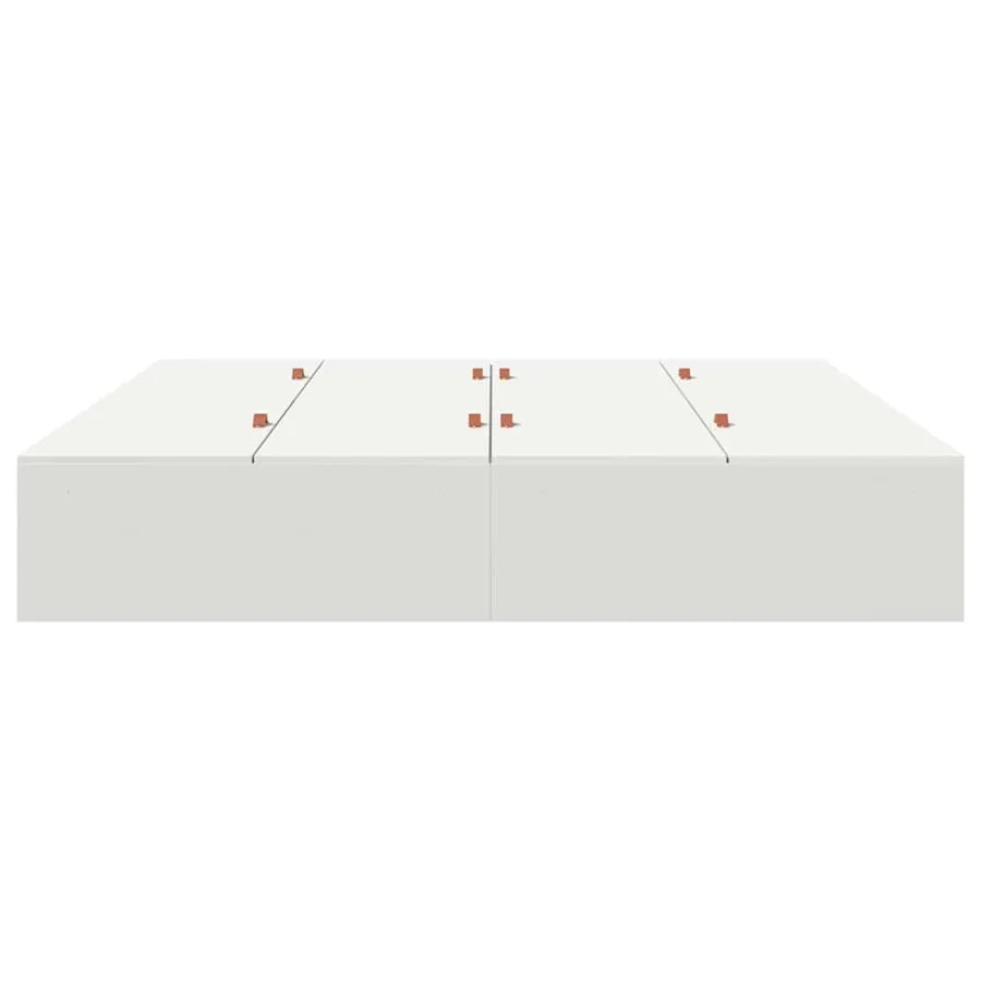 Cadre de lit avec rangement avec stockage Blanc 200 x 200 cm - 6