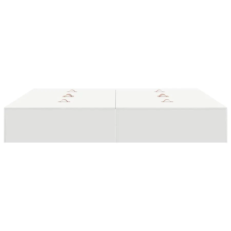 Cadre de lit avec rangement avec stockage Blanc 200 x 200 cm - 7