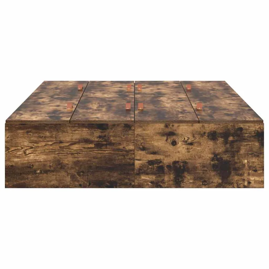 Cadre de lit avec rangement Chêne fumé 120 x 200 cm - 6