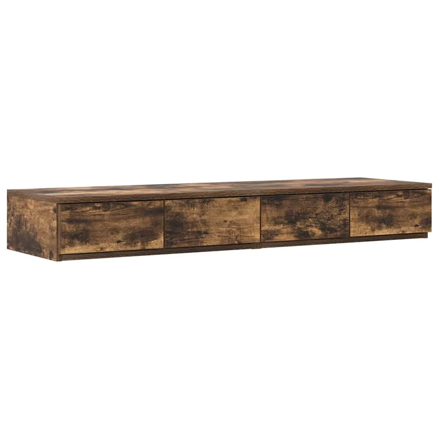 Cadre de lit avec rangement Chêne fumé 120 cm Bois d'ingénierie - 6