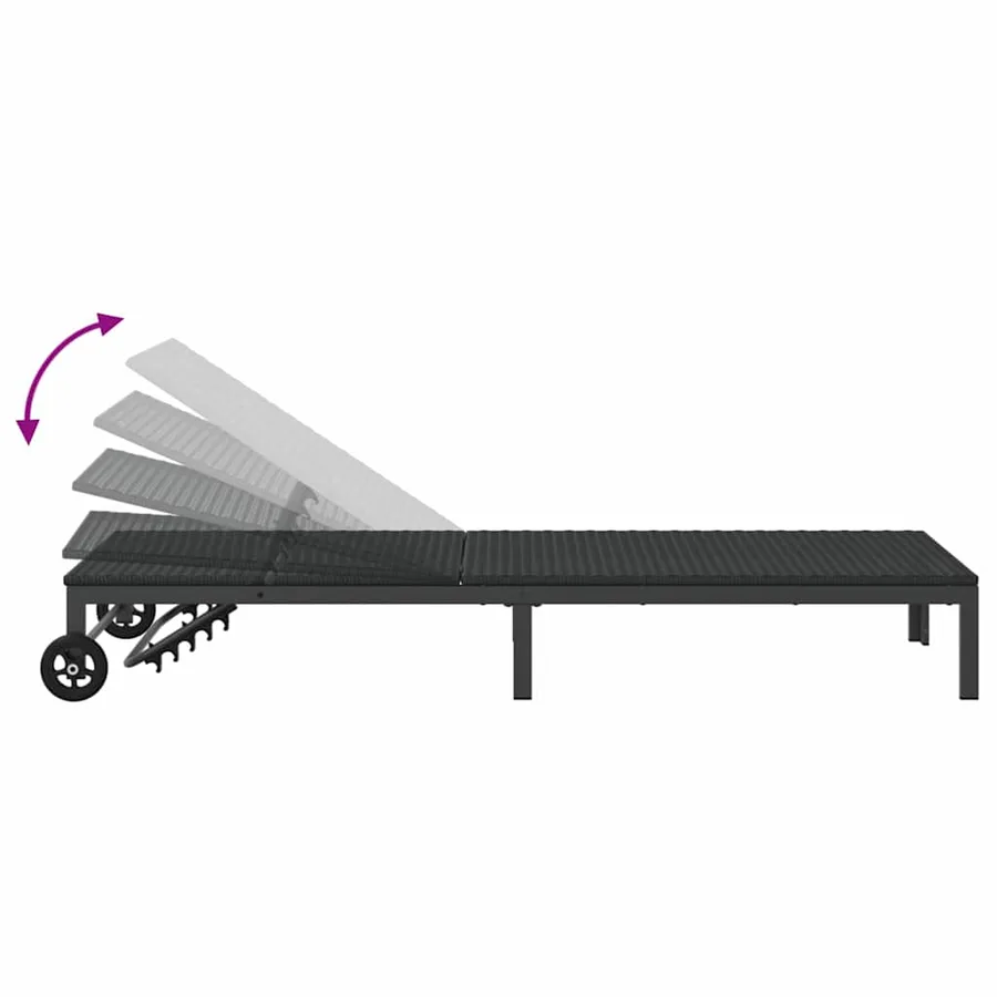 Transat 2-personne 3 pcs Marron polyrotin - 23