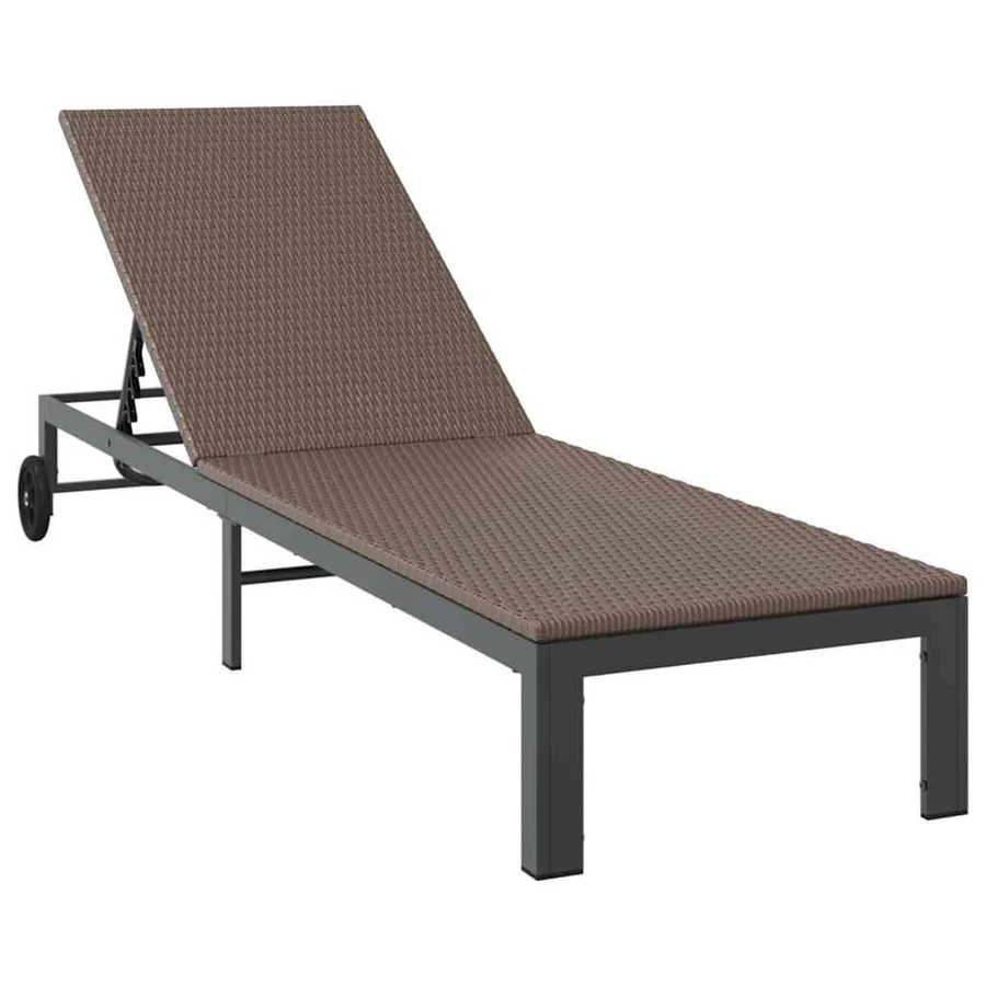 Transat 2-personne 3 pcs Marron polyrotin - 5