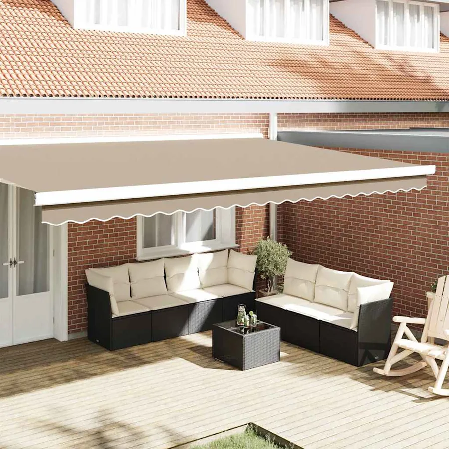 Remplacement de lambrequin Beige 480 x 20 cm Polyester