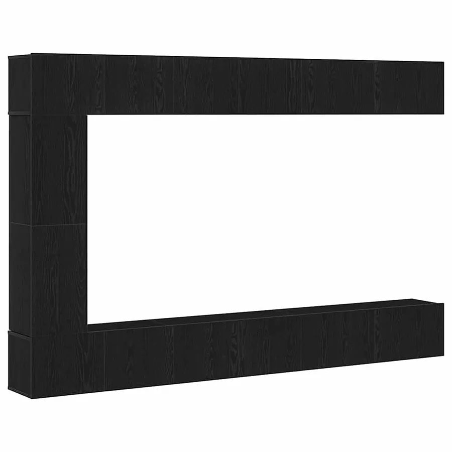 Ensemble meuble TV 9 pcs Chêne noir Bois d'ingénierie - 2