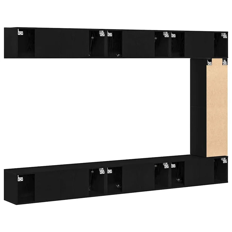 Ensemble meuble TV 9 pcs Chêne noir Bois d'ingénierie - 7