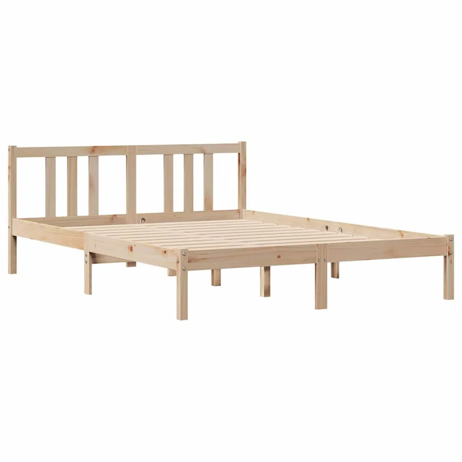 Cadre de lit sans matelas 120x200 cm bois de pin massif - 7