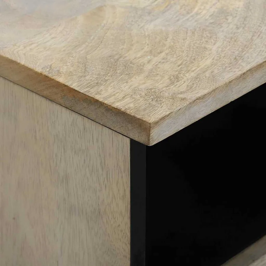 Table de chevet 2 pcs Blanc 40 x 33 x 46 cm Bois d'ingénierie - 7