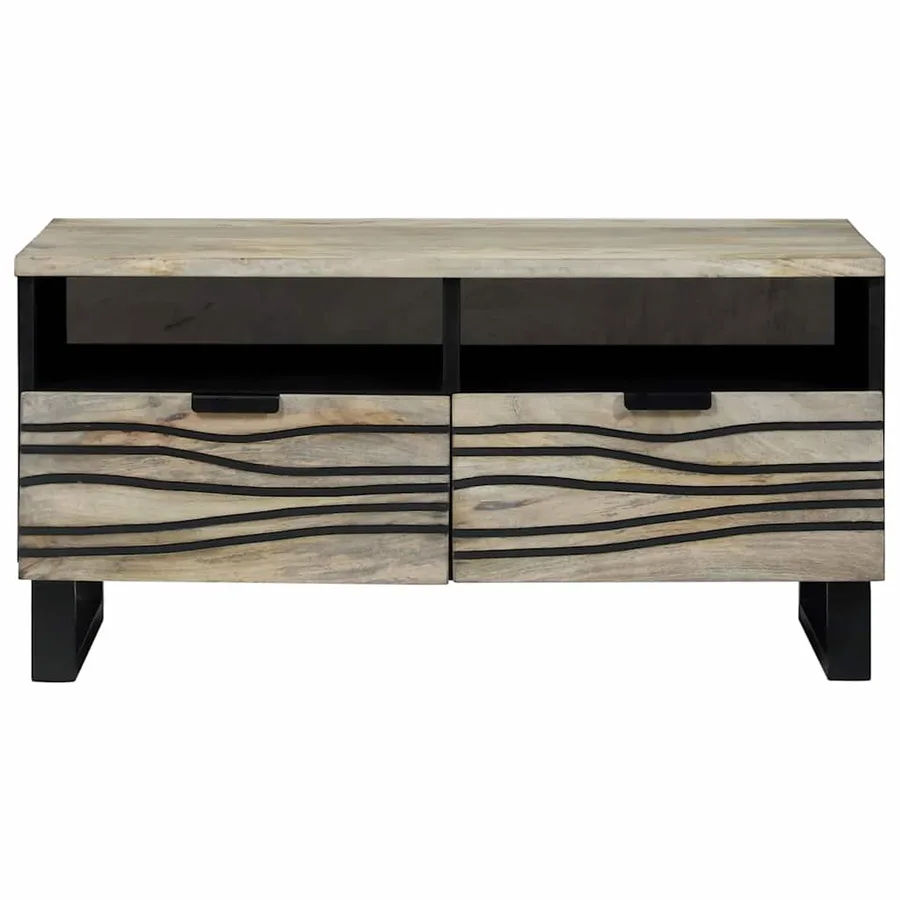 Table basse Blanc 80 x 54 x 40 cm Bois d'ingénierie - 3