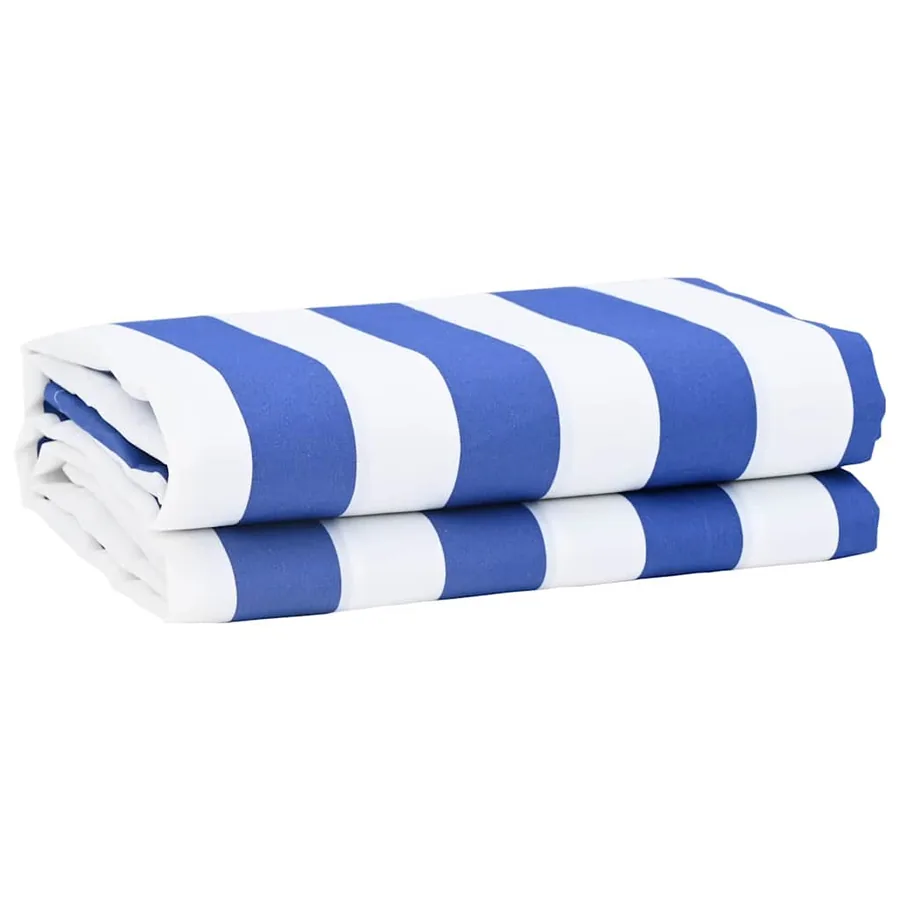 Toile de rechange pour auvent Bleu et Blanc 1000 x 160 cm