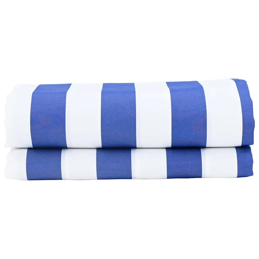 Toile de rechange pour auvent Bleu et Blanc 1000 x 160 cm - 2