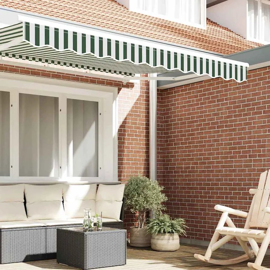 Remplacement de lambrequin Vert et blanc 3 m Polyester - 3