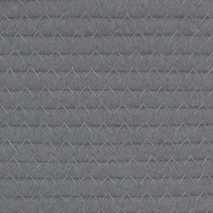 Paniers de rangement 2 pcs gris et blanc Ø28x28 cm coton - 8