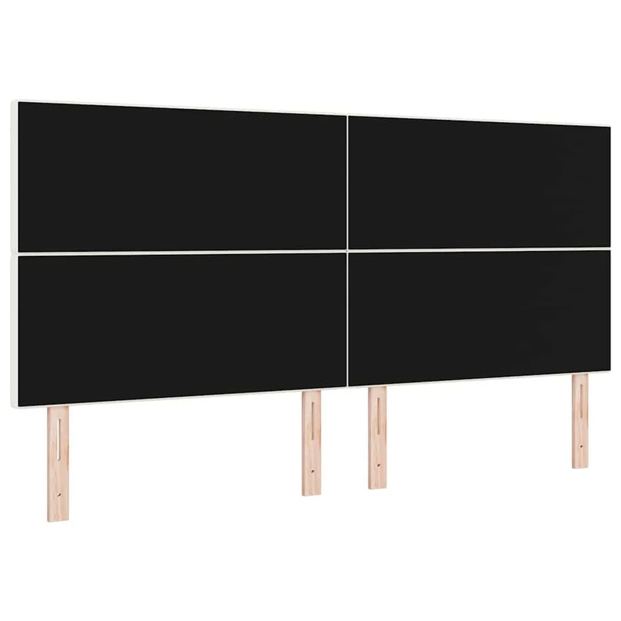 Tête de lit Crème 200 cm Tissu en velours côtelé - 6