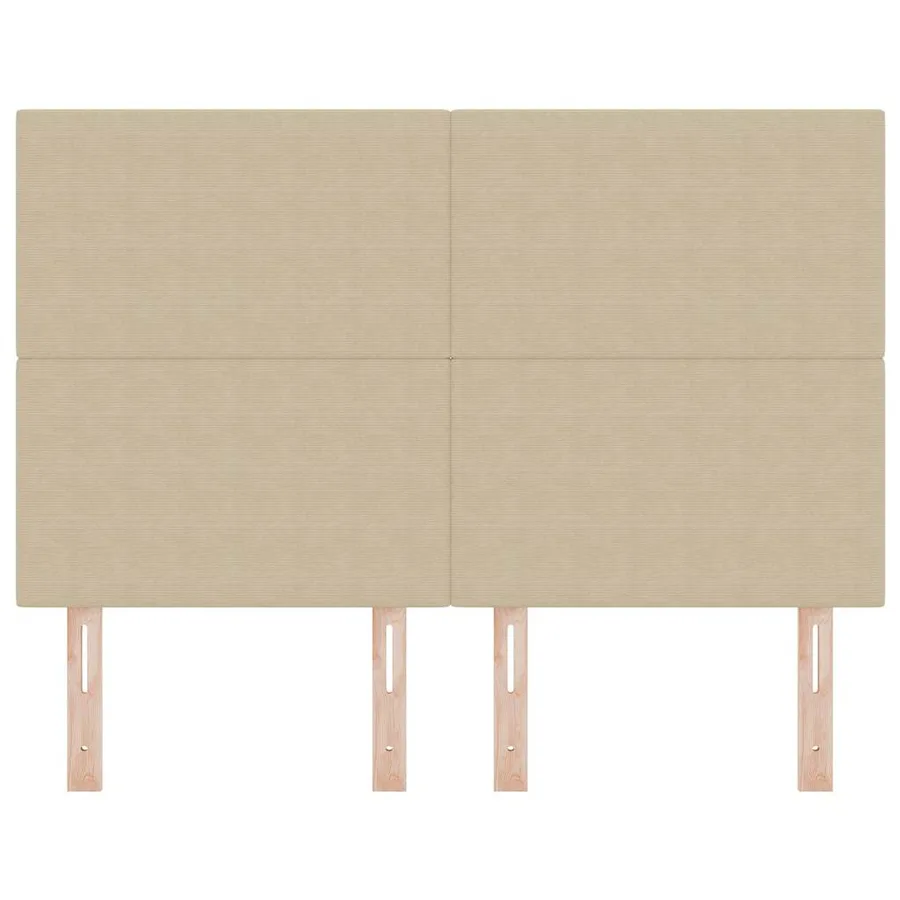 Tête de lit Gris Vert Clair 144 cm Tissu en velours côtelé - 4