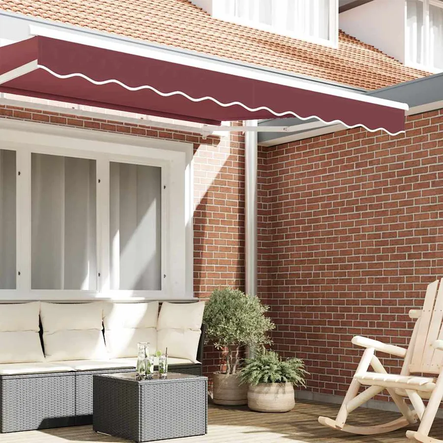 Remplacement de lambrequin Rayures Bourgogne 2,5 m Polyester - 3