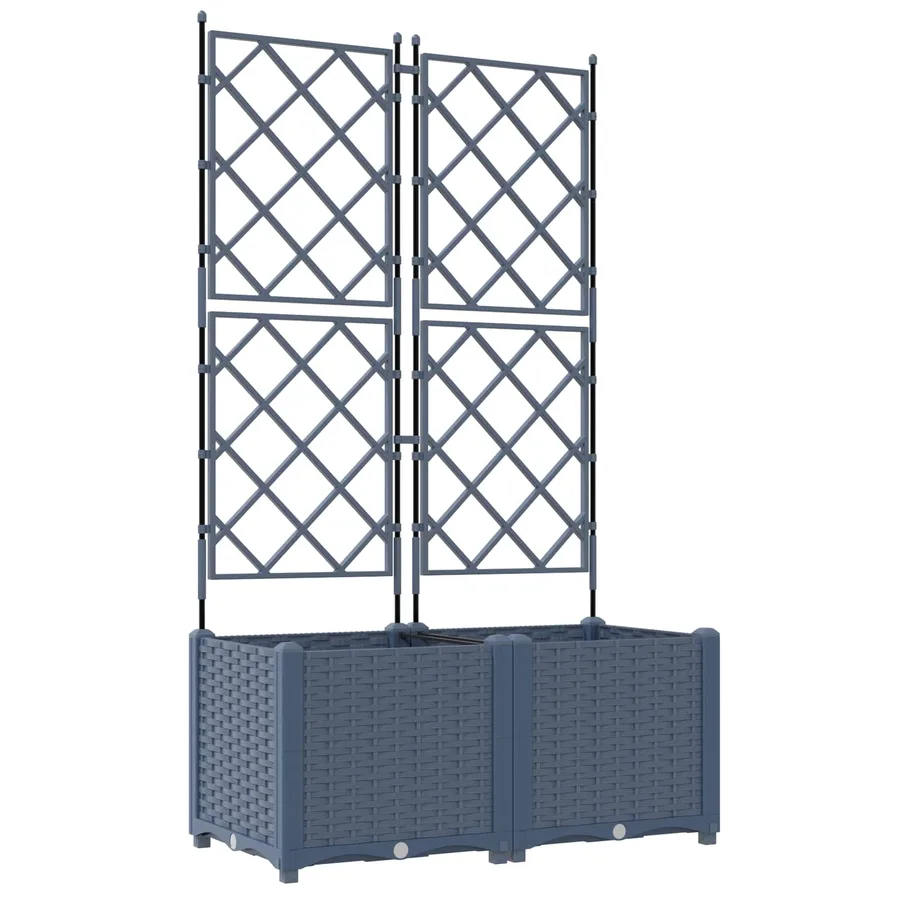 Cache-pot de jardin 2 pc Gris 80 x 40 x 143 cm PP - 2