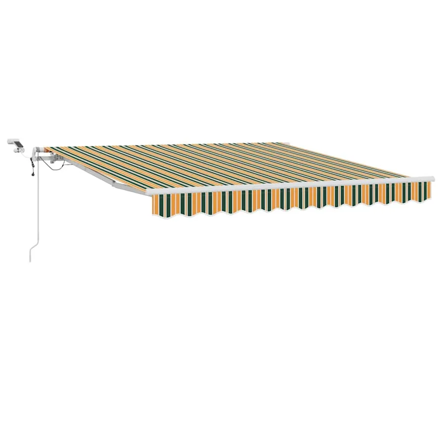 Auvent rétractable Vert et jaune 350 x 250 cm Polyester - 2