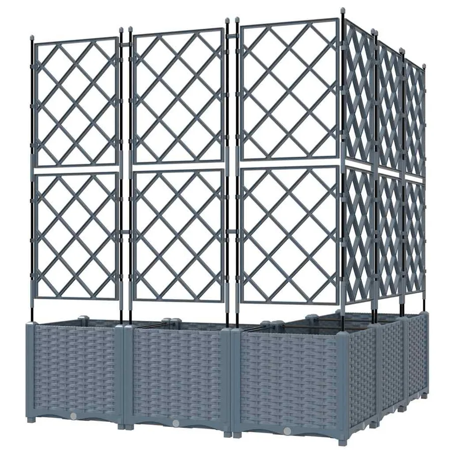 Cache-pot de jardin 5 pc Gris clair 120 x 120 x 143 cm PP - 6