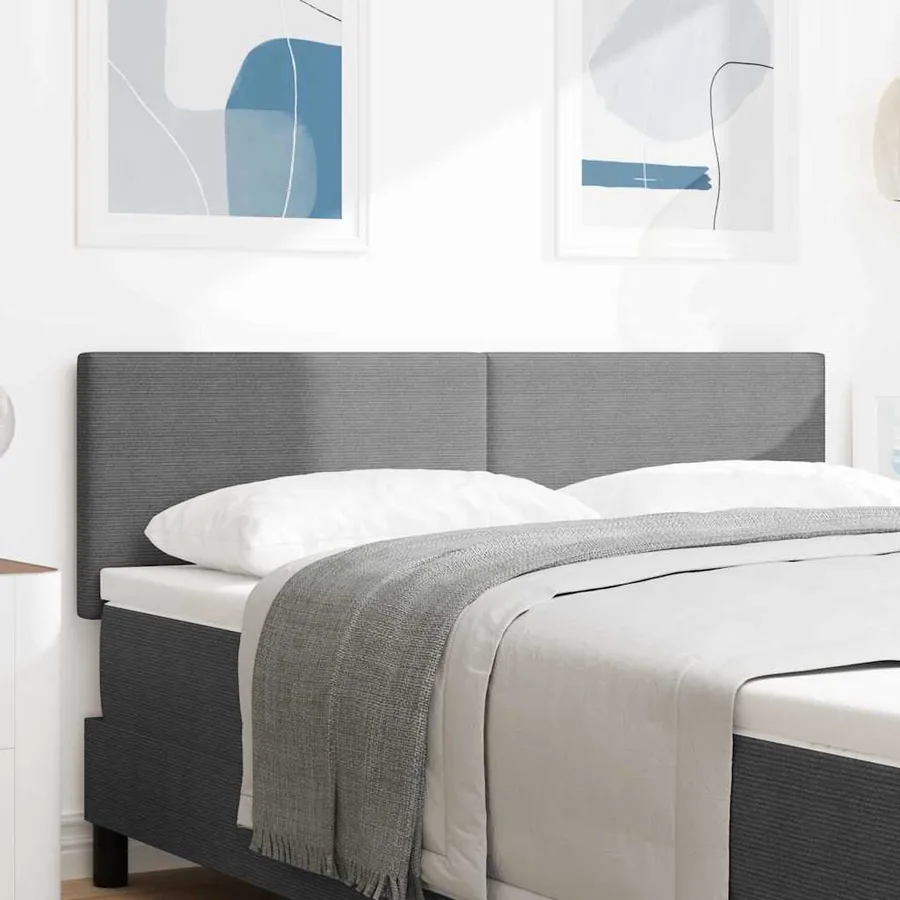 Tête de lit Gris clair 160 cm Tissu en velours côtelé