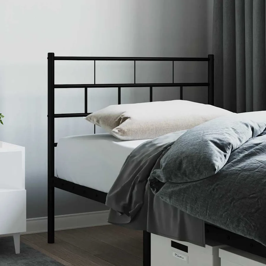 Tête de lit de remplacement métal noir 80 cm