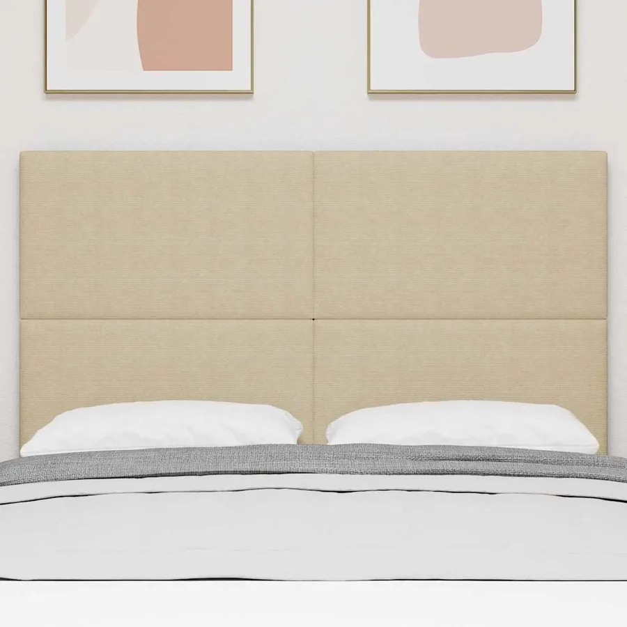 Tête de lit Gris Vert Clair 160 cm Tissu en velours côtelé - 3